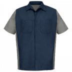 ESBOCES Auto Body Repair Crew Shirt - Navy Grey - includes Embroidered Auto Repair Logo & Name